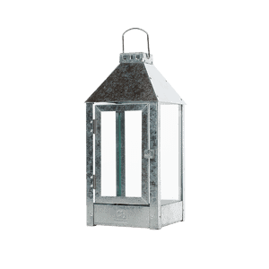 Galvaniseret Lanterne "Midi" 19x19x42,5 cm