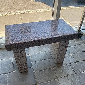 Granitbænk "Paris" Rød granit 60x30x41 cm