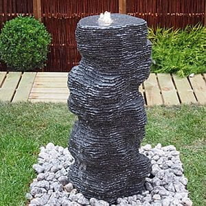 Vandsten Penang Ø20x50 cm Mørkegrå