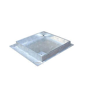 Jesmig T1-50 firkantet brønddæksel til 1-6 cm tykke fliser 41 x 41 cm