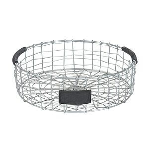 Stål trådkurv rund Ø31x10 cm