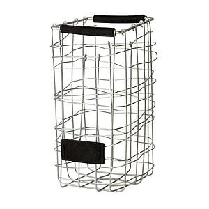 Stål trådkurv firkantet 15x15x31 cm