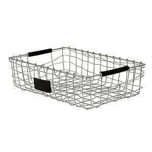 Stål trådkurv firkantet 28x43x11 cm