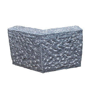 Granit hjørne 45 grader 8x25x25x25 cm Mørkegrå G654