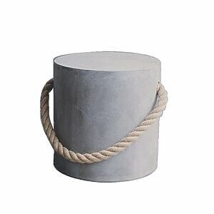 Fiberbeton stol ”Maritim” Grå Ø40x40 cm med reb