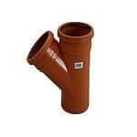 PVC grenrør 45 Gr. ø110/ø110 m. 2 muffer