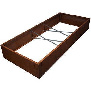 Højbed 210x90x30 cm Cortenstål