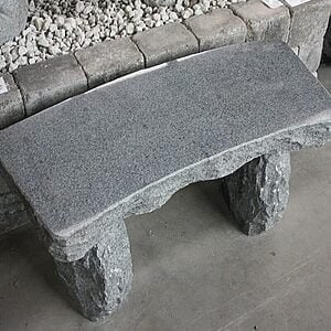 Buet Granit bænk 45x100x40 cm Mørkegrå Poleret 