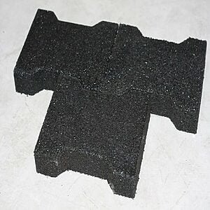 Gummiflise H 20x16x4,3 Sort 