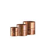 Kobber urtepotter sæt m 3 stk Ø8/10/12 x H8/10/12 cm