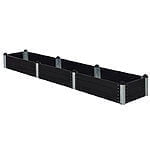 PIPE Højbed 400x80x36 cm Trykimprægneret grundmalet sort