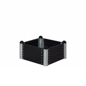 PIPE Højbed - 80x80 cm - Sort