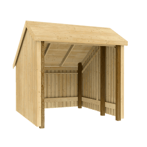 Cykelskur 5,7 m² - 1 modul åben