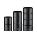 Sort vase (sæt m 3 stk) Ø12/14/16 x H20/27/34 cm