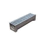 Aquadræn 0,5 m m/rist 10 cm høj - 13 cm bred udvendig mål