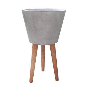 Fiberbeton krukke ”Aspen” Grå Ø35x66 cm