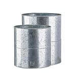 Galvaniseret Blomsterspand (sæt m 2 stk) Ø27/29 x H28/35 cm