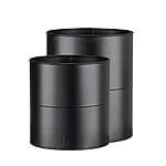 Sort Blomsterspand (sæt m 2 stk) Ø27/29 x H28/35 cm