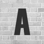 Bogstaver til huset i antracitgrå