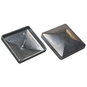 Firkantet stolpehætter "flad" i aluminium