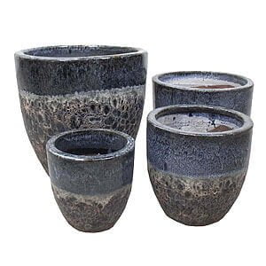 Capri krukke blå D22/28/34/42xH22/27/33/40 cm