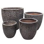 Capri krukke sort D22/28/34/42xH22/27/33/40 cm