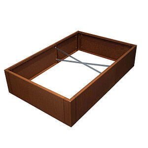 Højbed 135x90x30 cm Cortenstål