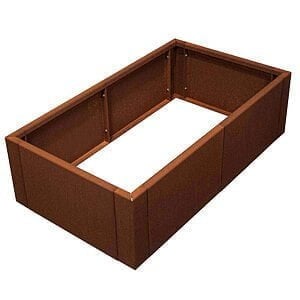 Rekt. Højbed 105x60x30 cm Cortenstål