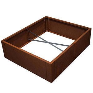 Højbed 105x90x30 cm Cortenstål