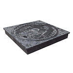 Dæksel med karm ø600/640x640x100 mm Letvægts dæksel i kunststof / belastning 12,5 tons