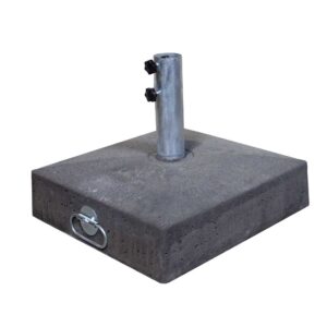 Parasolfod i beton 45x45x11 cm Sort