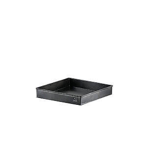 Sort bakke firkantet 30x30x4 cm