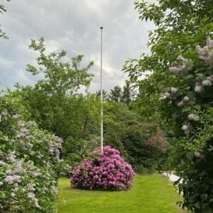 Flagstang 12 m hvid glasfiber