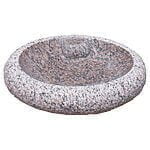 Fuglebad Ø40 med plateau indvendig poleret rød granit