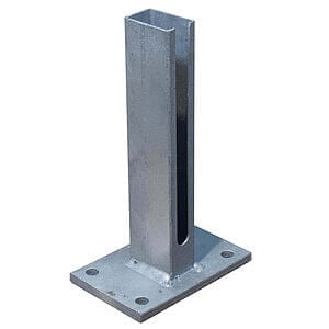 Stolpeforankring til 60x40 Stålstolper - Galvaniseret