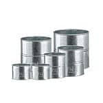 Galvaniseret urtepotter sæt m 6 stk Ø8/10/12/14/16 x H6/10/12/14/16 cm