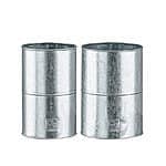 Galvaniseret vase (sæt m 2 stk) Ø12/14 x H20 cm