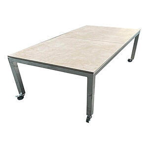 Galvaniseret bord 90x180x75 cm Sand