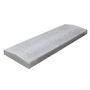 Murafdækning Glat 38x99x5/7 cm Grå