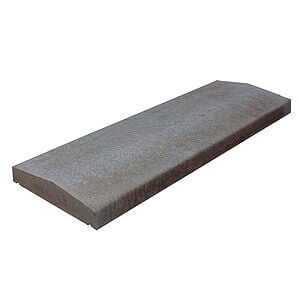 Murafdækning Glat 38x99x5/7 cm Sort / Antracit