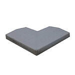 Murafdækning Glat Hjørne 50x49 5/7x50x49 cm Sort / Antracit