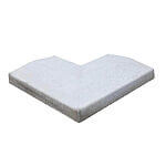 Murafdækning Glat Hjørne 44x49x5/7x44x49 cm Grå