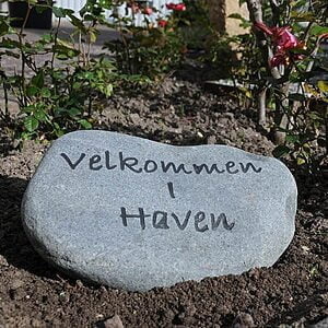 Pyntesten (Velkommen i haven) 25 cm.