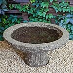 Fuglebad På Sokkel Ø60x30 cm Grå