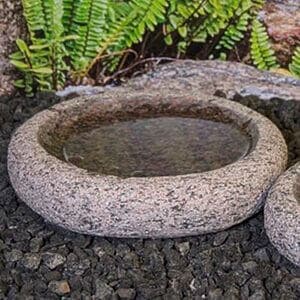 Rund fuglebad med afrundede kanter Ø35 cm Rød