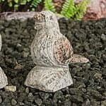 Fugl på klods 15 cm Rosa