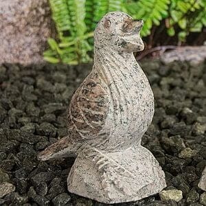 Fugl på klods 19 cm Rosa