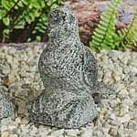 Fugl på klods 15 cm Grå