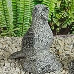 Fugl på klods 19 cm Grå