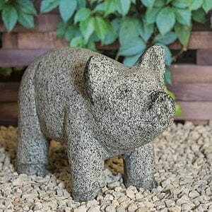 Stående gris 30 cm Grå